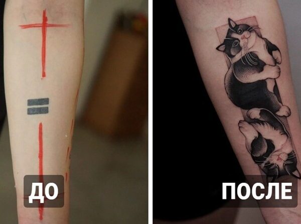 18 случаев, когда на месте старых татуировок благодаря мастерам появилось нечто совершенно новое