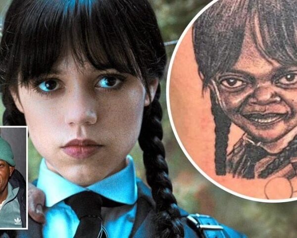Татуировка с изображением Уэнсдей Аддамс стала вирусной из-за того, что она больше похожа на Сэмюэля Л. Джексона