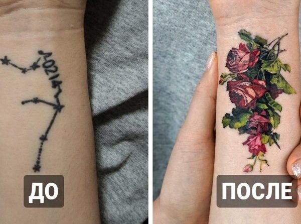 15 примеров удачного перекрытия старых татуировок